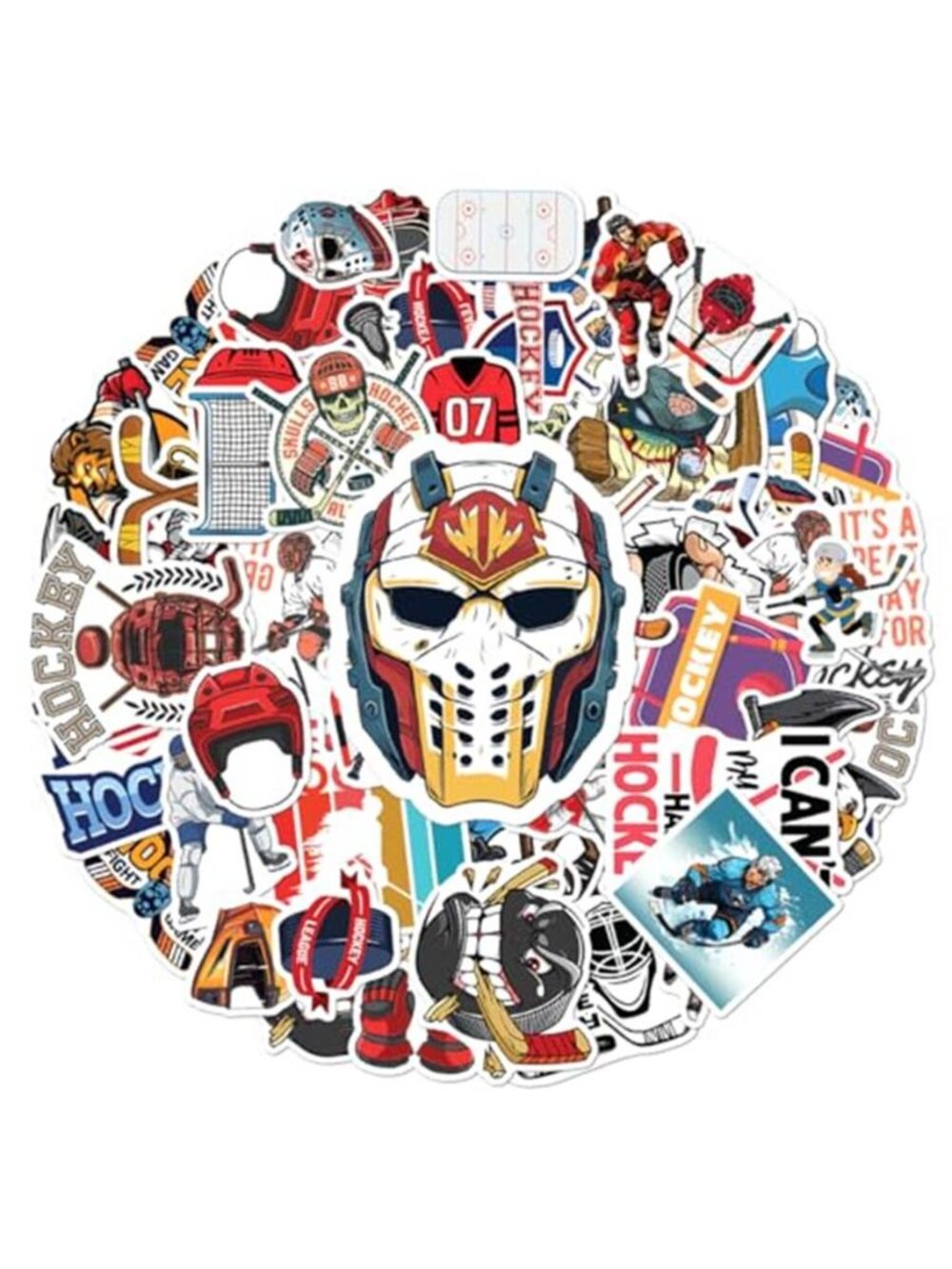 Hockey Sports Sticker Pack Vinyl Waterproof Stickers for Laptop Water Bottle